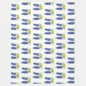 Couverture Polaire Bluebonnets Texas Flowers Fleur sauvage Aquarelle (Devant)