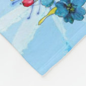 Couverture Polaire Blues de Cornflower en aquarelle (Coin)