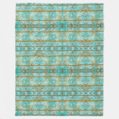 Couverture Polaire Blues et Motif or (Devant)