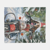 Couverture Polaire Bluetick Coonhound Dog équitation Motorcycle Noël (Devant (Horizontal))