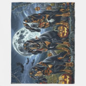 Couverture Polaire Bluetick Coonhound Halloween Éffrayant (Devant)