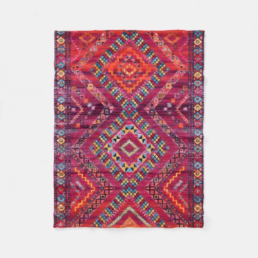 Couverture Polaire Blush Bazaar : Héritage Marocain Rose Elégance (Devant)