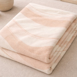 Couverture Polaire Blush Ivory Ripple Fleece Blanket