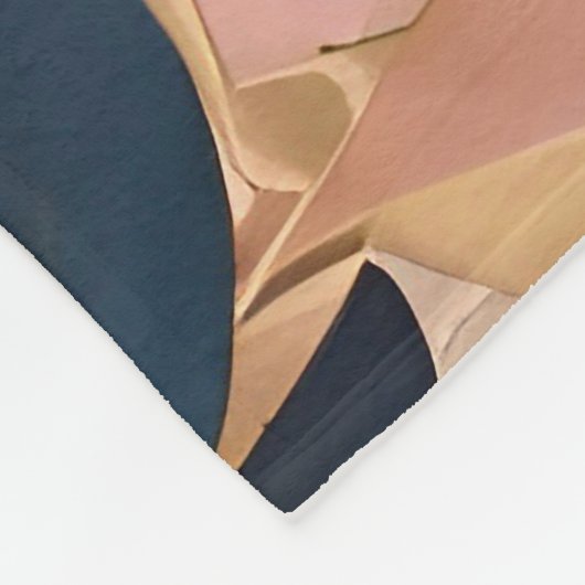 Couverture Polaire Blush Pink Gold Boho Collection Feuille populaire (Coin)