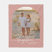 Couverture Polaire Blush Pink Together Typography Couple Valentine (Devant)