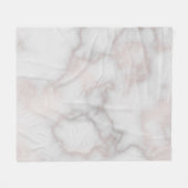 Couverture Polaire Blush tones pink rose gold white marble pattern (Devant (Horizontal))