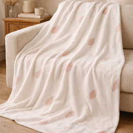 Couverture Polaire Blush Whisper Petals Fleece Blanket