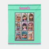 Couverture Polaire blythe photos poupées (Devant)