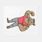 Couverture Polaire Boar Bodybuilder Muscles Bodybuilding (Devant (Horizontal))