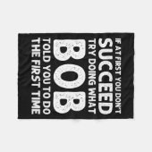 Couverture Polaire Bob Gift Name D Birthday Funny Christma (Devant (Horizontal))