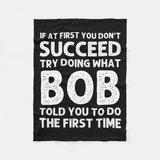 Couverture Polaire Bob Gift Name D Birthday Funny Christma (Devant)