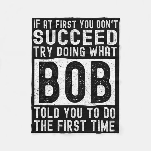 Couverture Polaire Bob Name Personalized Birthday Fun Christmas Joke (Devant)