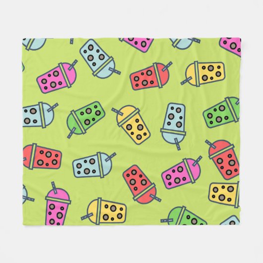 Couverture Polaire Boba Bubble Tea Motif (Devant (Horizontal))