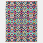 Couverture Polaire Bohème géométrique colorée (Devant)