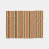 Couverture Polaire Bohème Stripes Chaud Terracotta Ochre Motif (Devant (Horizontal))