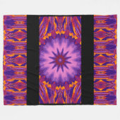 Couverture Polaire Bohème Vibrant A Summer Pansy 3 Cosy Chaud (Devant (Horizontal))