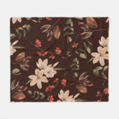 Couverture Polaire Bohemian floral seamless pattern with dark brown b (Devant (Horizontal))