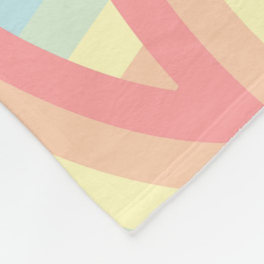 Couverture Polaire Bohemian Pastel Rainbow Stripes Motif (Coin)