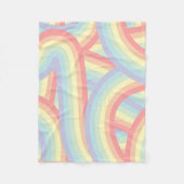 Couverture Polaire Bohemian Pastel Rainbow Stripes Motif (Devant)