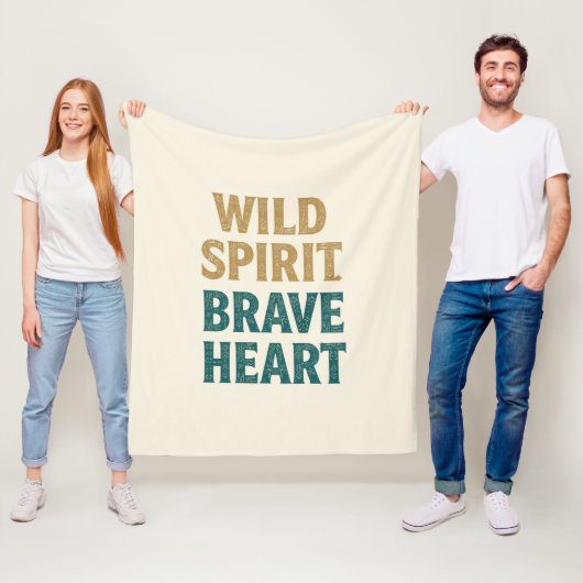 Couverture Polaire Boho Adventure Wild Spirit Brave Heart (En situation)
