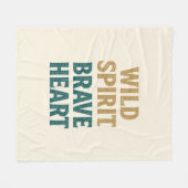 Couverture Polaire Boho Adventure Wild Spirit Brave Heart (Devant (Horizontal))