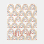 Couverture Polaire Boho arc-en-ciel (Devant)