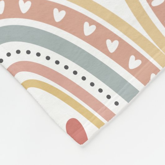 Couverture Polaire Boho arc-en-ciel (Coin)