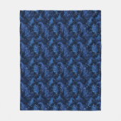 Couverture Polaire Boho Astrology Zodiac sign pattern on blue (Devant)