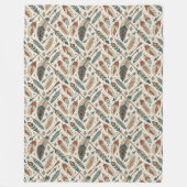 Couverture Polaire Boho Authentic Tribal Bold Flèches de plumes ethni (Devant)