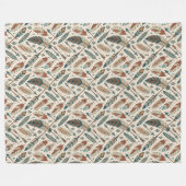 Couverture Polaire Boho Authentic Tribal Bold Flèches de plumes ethni (Devant (Horizontal))