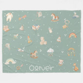 Couverture Polaire Boho Autumn Baby Shower (Devant (Horizontal))