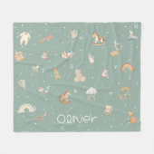 Couverture Polaire Boho Autumn Baby Shower Fleece Blanket (Devant (Horizontal))