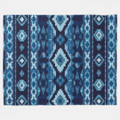 Couverture Polaire Boho Aztec Blue Kits Design (Devant (Horizontal))