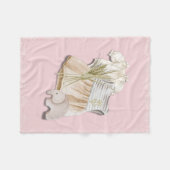 Couverture Polaire Boho Baby Girl tenue avec éléphant | Pépinière ros (Devant (Horizontal))