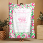 Couverture Polaire Boho Baptism Gift Personal Prayer Fleece Blanket 