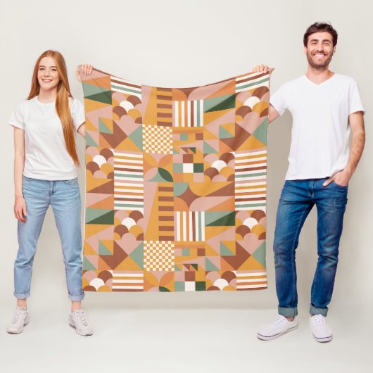 Couverture Polaire Boho Bloque Floral (En situation)