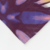 Couverture Polaire Boho Blossom : Motif Floral Artistique Violet (Coin)