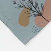 Couverture Polaire Boho Botanical Motif Mocha Mousse et Accents (Coin)