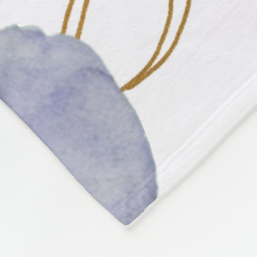 Couverture Polaire Boho botanique cyan violet (Coin)