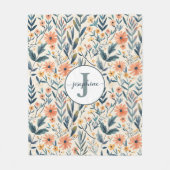 Couverture Polaire Boho Botanique Personnalisé Jardin Fleece Blanket (Devant)