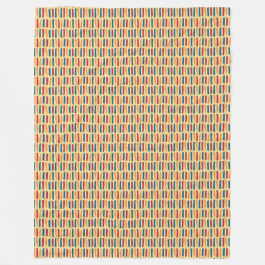 Couverture Polaire Boho Brushstroke Fleece Blanche (Devant)