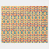 Couverture Polaire Boho Brushstroke Fleece Blanche (Devant (Horizontal))