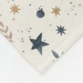 Couverture Polaire Boho Celestial  | Lune et Étoiles Neutres (Coin)