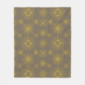Couverture Polaire Boho Celestial Sun Stars Grey Motif (Devant)