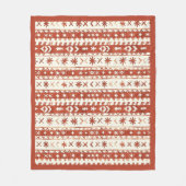 Couverture Polaire Boho Chestnut Red Doodles Abstraits (Devant)