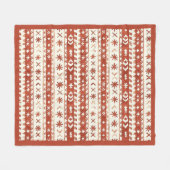 Couverture Polaire Boho Chestnut Red Doodles Abstraits (Devant (Horizontal))
