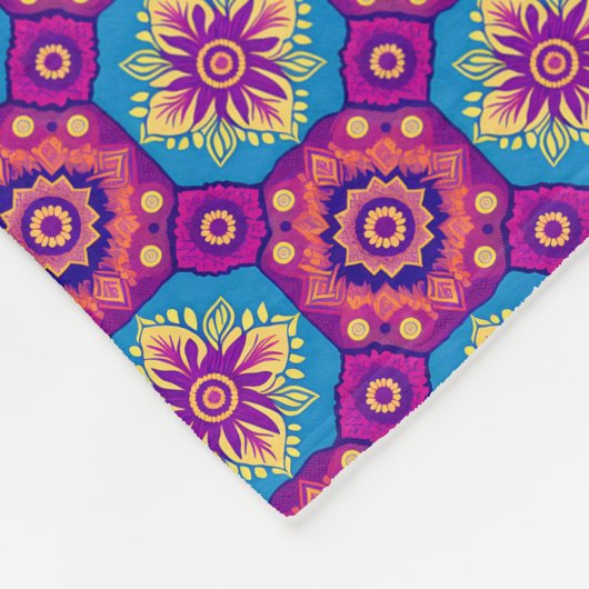 Couverture Polaire Boho Chic Mandala Floral Motif (Coin)