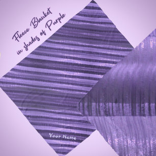 Couverture Polaire Boho Chic Purple Diagonal Stripes Chimiques