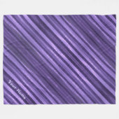 Couverture Polaire Boho Chic Purple Diagonal Stripes Chimiques (Devant (Horizontal))