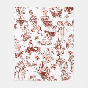 Couverture Polaire Boho Chic Zodiac Signet Toile Motif Astrologie Cad